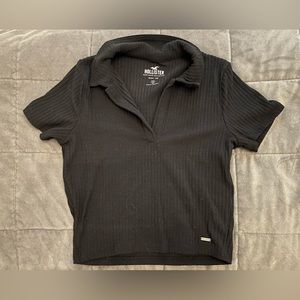 Collar Neck Ribbed Baby Tee